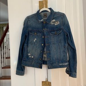 DL1961 distressed denim jacket - size XS